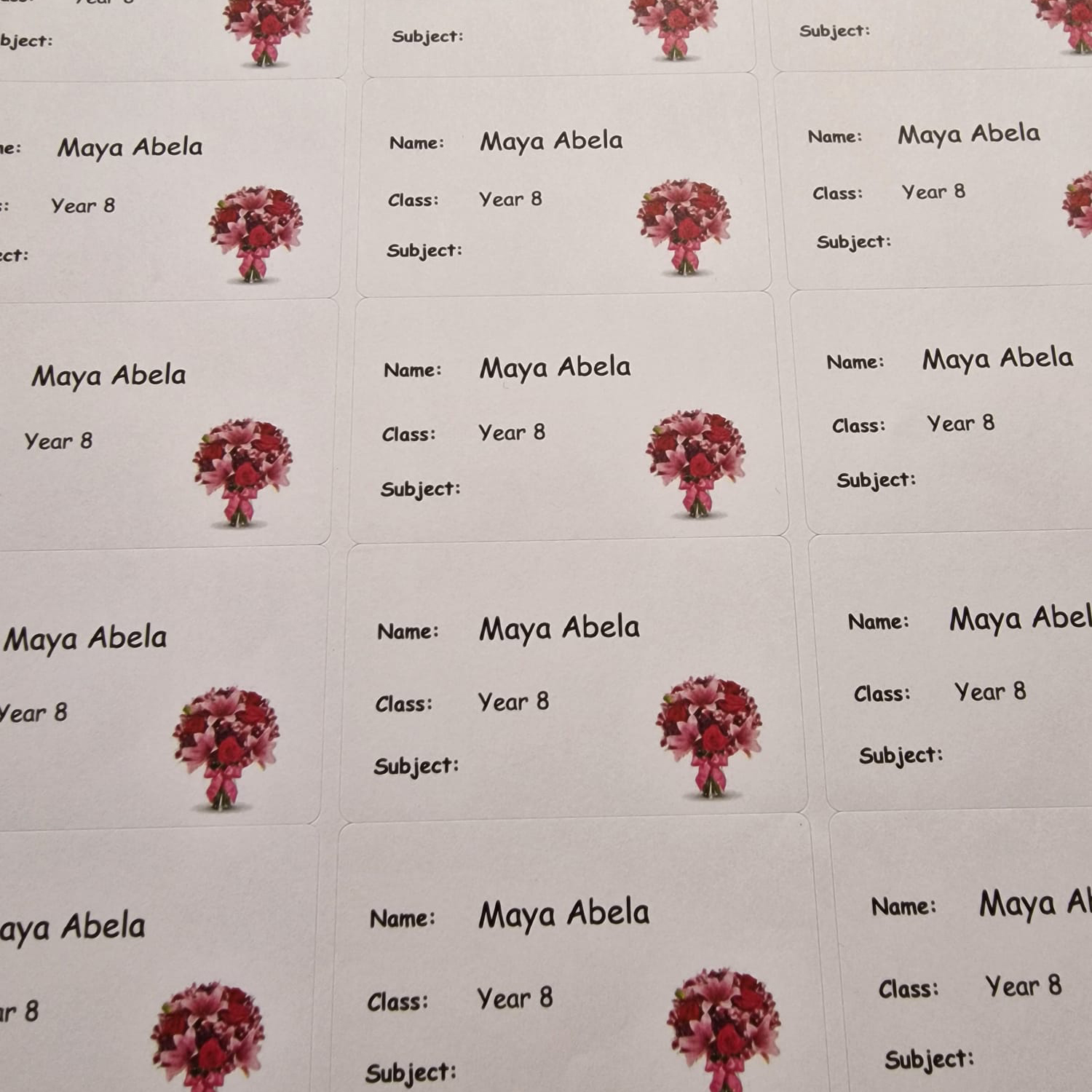 PAPER LABELS 63MM BY 38MM - With Image